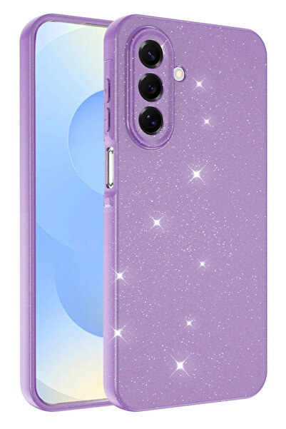 Rivor Samsung Galaxy A56 Uyumlu Kılıf 3D Kamera Korumalı Simli Işıltılı Renkl...