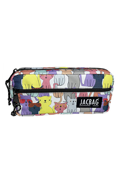 Jacbag علبة أقلام رصاص بسحاب مزدوج