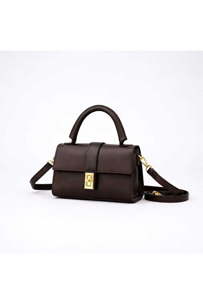 NİRELVA NORA MODEL KAHVERENGİ KADIN EL VE OMUZ AYARLANABİLİR ÇANTA