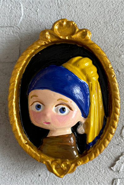 Jovial Hediyelik El Yapımı Sanat Temalı Buzdolabı Magneti 1 Adet (Fotoğraf ve...