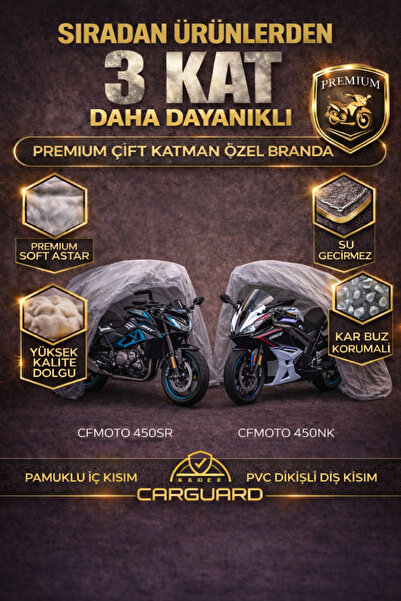 CarGuard CfMoto 450 SR ve 450 NK Uyumlu. Fitilli Motosiklet Brandası Çadır Ör...