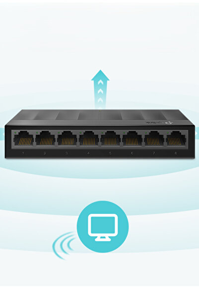 TP-LINK i-27 LS1008G 8 Port 10/100/1000 Yönetilemez Plastik Kasa Switch