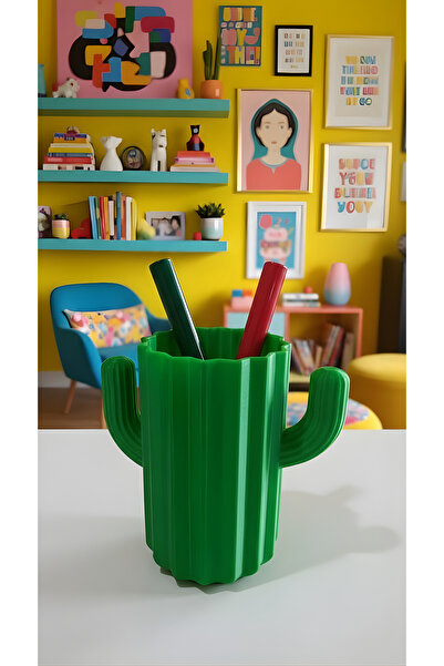 END Design حامل أقلام على شكل صبار |   إكسسوار ترتيب الطاولة مصنوع من 4 ألوان...