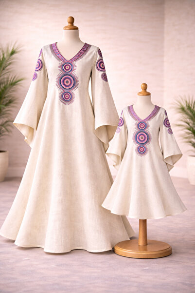 UD جلابية نسائية رمضانية كويتي مطرزة بتصميم تراثي أنيق – أكمام واسعة وقَصّة م...