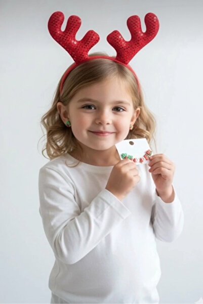 morbella Red Christmas Tree Crown and Santa Claus Bracelet Set
