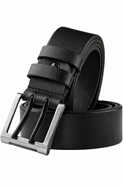 Rizz up Men's Black Genuine Leather Double-Strap Sports Belt – Suitable for D...