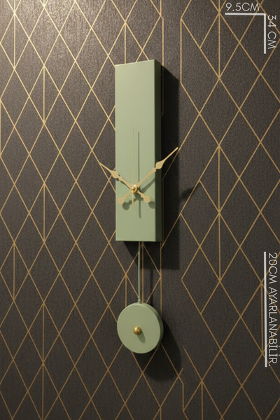 MOOCLOCK Jakar Model Dekoratif Metal Akar Sessiz Mekanizmalı Duvar Saati (SAR...