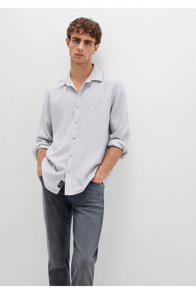 Mavi Striped Gray Shirt Regular Fit / Regular Cut 0211709-91016