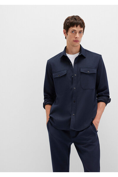 Mavi Black Navy Blue Pocket Shirt Regular Fit / Regular Cut 0211729-86415