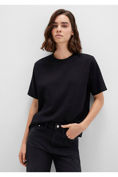 Mavi Siyah Basic İnterlok Tişört Loose Fit / Bol Rahat Kesim 1613820-900