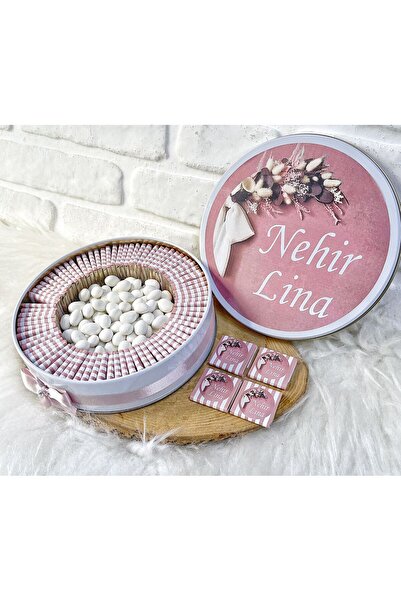 Sweet Story 150 Adet+200 Gr Drajeli Pudra Çiçek Temalı İsme Özel Hoşgeldin Kı...