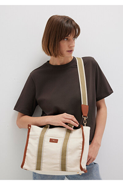 Mavi Ekru Tote Çanta 1912165-34523