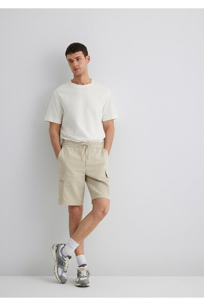 Mavi Beige Cargo Shorts 0410107-70039