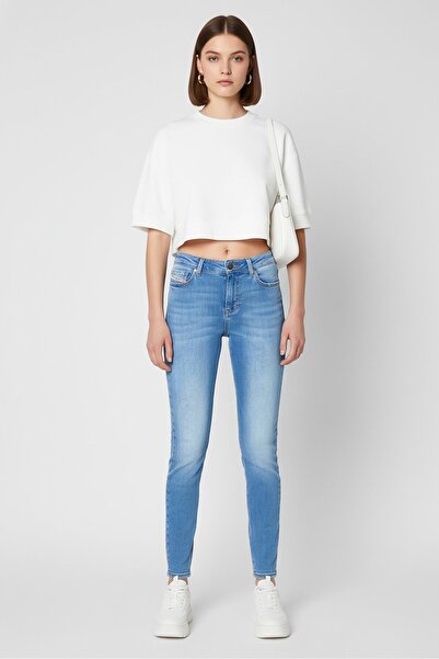 Diesel بنطلون جينز نسائي 2017 Slandy Super Skinny Fit بخصر متوسط قابل للتمدد،...