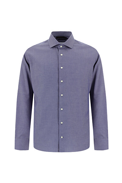 Abdullah Kiğılı Σακάκι Slim Fit από βαμβάκι με μοτίβο - Μακριά μανίκια