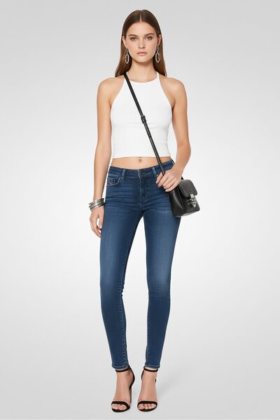 Diesel Kadın Süper Ince سكيني فيت Yıkama Esnek Kot Pantolon، لاسيفرت