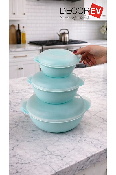 decorev Multi-Purpose Storage Container Set with Lids – Suitable for Microwav...