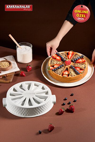 Kahramanlar Lizbon Beyaz Döküm Kek Kalıbı Titanyum 28 Cm