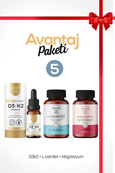 Erbatab Avantaj Paketi 5 (Magnezyum, L Carnitin, D3K2)