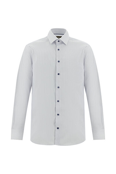 Abdullah Kiğılı Cămașă din bumbac cu mânecă lungă cu model fără fier