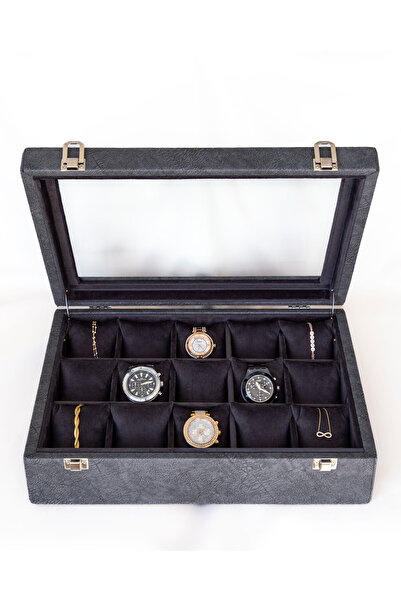 Shansora Design 15-Piece Watch Box, Faux Leather Covered, Special Production,...