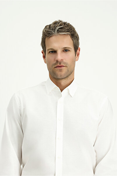 Kiğılı Βαμβακερό πουκάμισο Oxford με μακρυμάνικο κανονικό σχέδιο