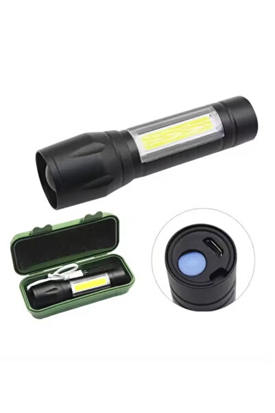 Primo Plus Mini LED flashlight with 3 lighting modes, USB charging, ideal for...