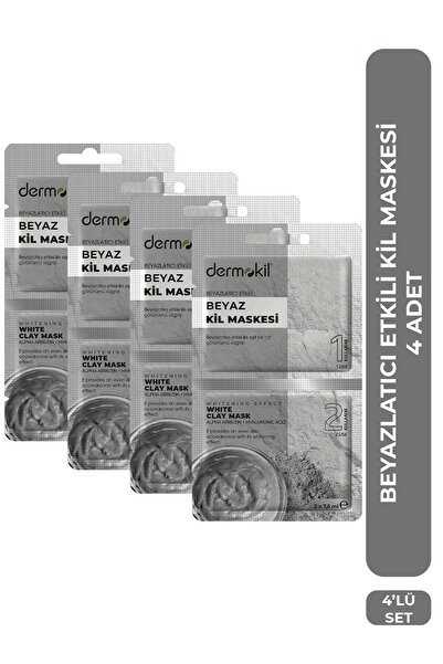 Dermokil Beyazlatıcı Etkili Kil Maskesi 4'lü Set