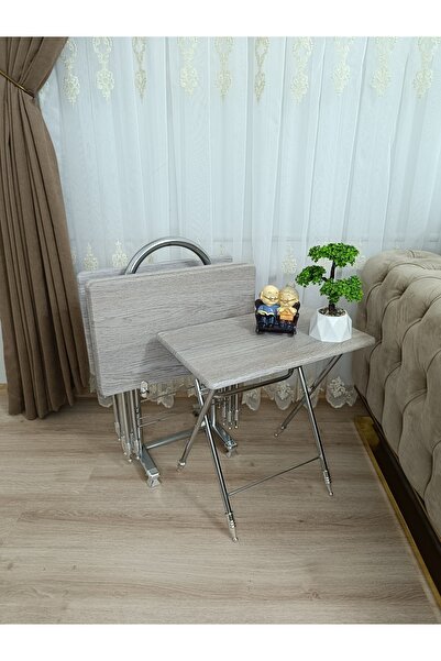 EVKO MOBİLYA Çanta Zigon Sehpa, 4'lü Sehpa, Zigon Sehpa, Servis Sehpası, Mdf ...