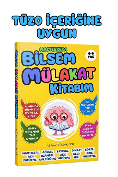 MasterZeka Bilsem mülakat hazırlık kitabı (TÜZO Zeka testine uyumlu)