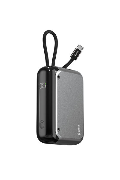 Ttec ReCharger LCD 10.000mAh PD 30W USB-C Dahili Kablolu Taşınabilir Hızlı Şa...