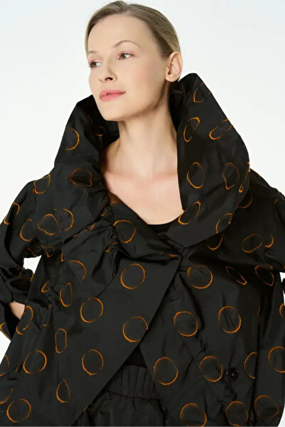 BİZE Yuvarlak Desenli Yelek - Bronz