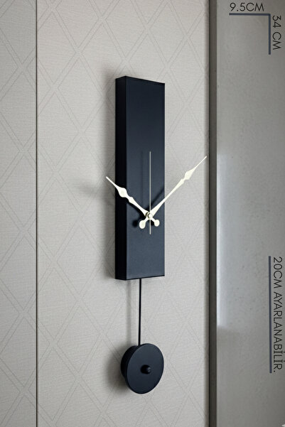 MOOCLOCK Jakar Model Dekoratif Metal Akar Sessiz Mekanizmalı Duvar Saati (Sar...