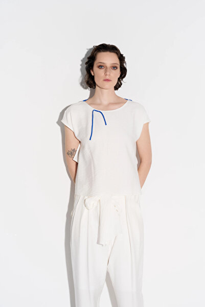 BIZEFASHION Arkası Anvelop Bluz - Beyaz