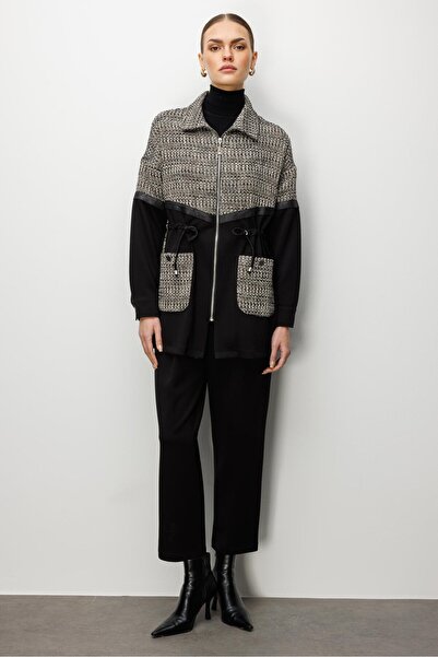 Moda İlgi Modailgi Düz Kumaş Garni Detaylı Düşük Omuz Beli Tünel Bağcıklı Ove...