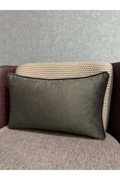 Fabricland Imported Silk Velvet Dark Brown Color Throw Pillow Cover 30x50cm