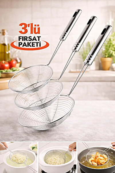 Berdina Home مصفاة فولاذية للبطاطس والخضروات ومصفاة القلي الفاخرة، مجموعة أدو...