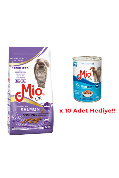 MİO Mio Somonlu Kısırlaştırılmış Kedi Maması 12 Kg