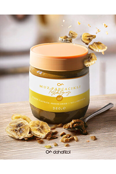 Dahafitol MUZ PARÇACIKLI FISTIK EZMESİ ŞEKER İLAVESİZ