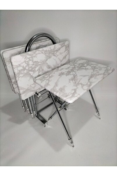 EVKO MOBİLYA Çanta Zigon Sehpa, 4'lü Sehpa, Zigon Sehpa, Servis Sehpası, Mdf ...