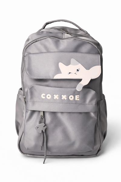 Ecrou Gray Pocket School Backpack