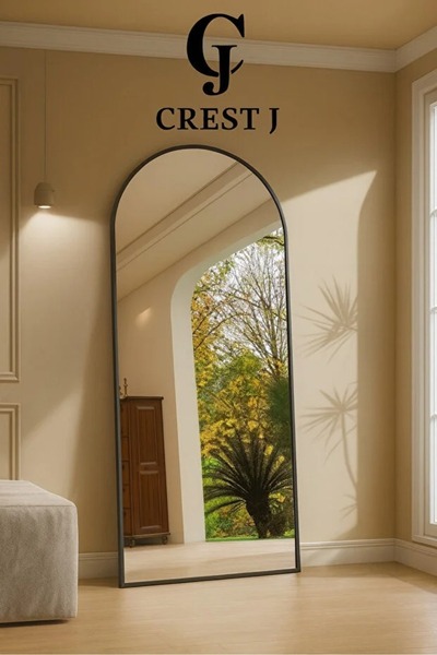 Generic Full-length mirror 77x177cm with arched stand, floor mirror, wall mir...