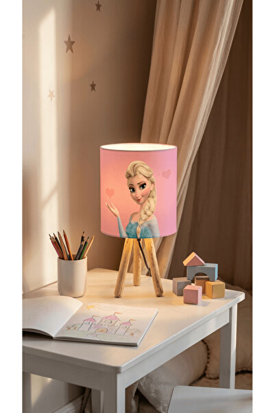 Talia Home Elsa Desenli Elsalı Çocuk Odası Abajur Tlab-069 Tlab-069