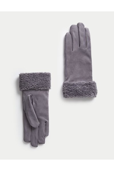 Marks & Spencer Suni Kürk Detaylı Eldiven