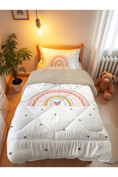 Evmila Μονό μοτίβο ουράνιου τόξου 160x220 cm Wellsoft διπλής όψης σιλικόνης κ...