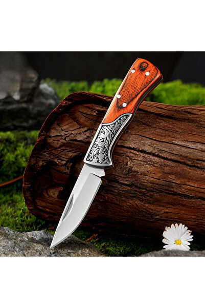 SAVEX Katlanır Cep Çakısı - Ahşap Saplı - SDR-202 - Kırmızı