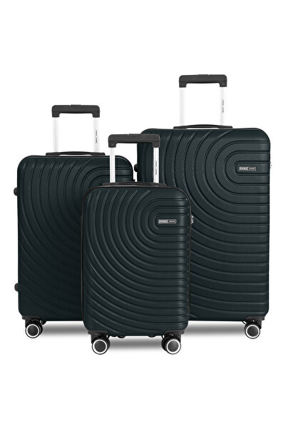 PARAJOHN مجموعة من 3 حقائب سفر بعجلات من مادة ABS الصلبة مع 4 عجلات دوارة وقفل