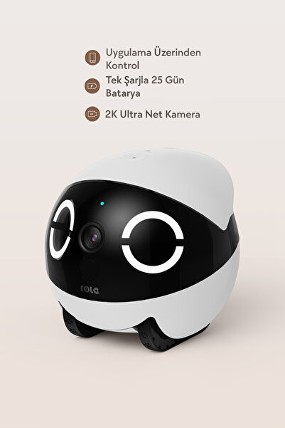 Enabot EBO ROLA Mini 2K Pet Kamera Robot, Mobil ve Şarj Edilebilir, 2 Yönlü S...