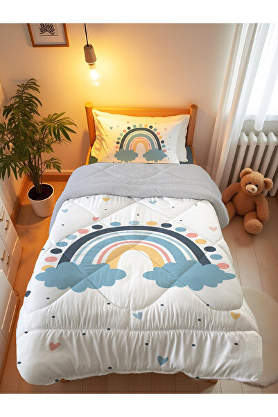 Evmila Μονό μοτίβο ουράνιου τόξου 160x220 cm Wellsoft διπλής όψης σιλικόνης κ...