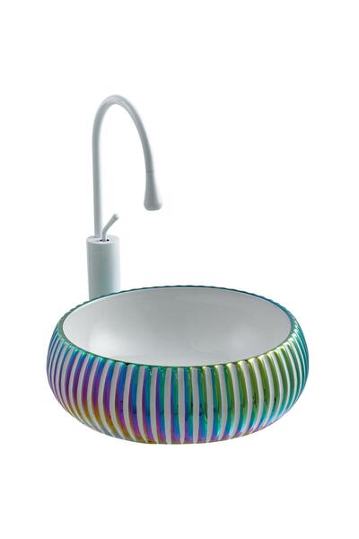 LENA E-4161M Tezgah Üstü Porselen Lavabo